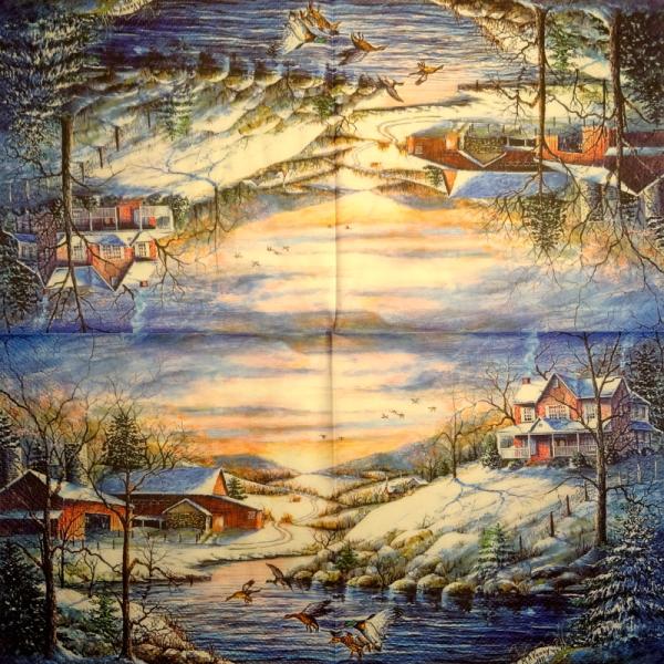 100 Winterlandschaft - 3-lagig (100)